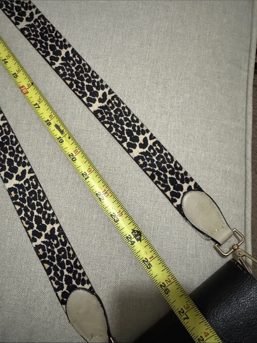 Vintage Camera Case-Repurposed To Be Crossbody Bag-Black-Animal Print Strap-GUC